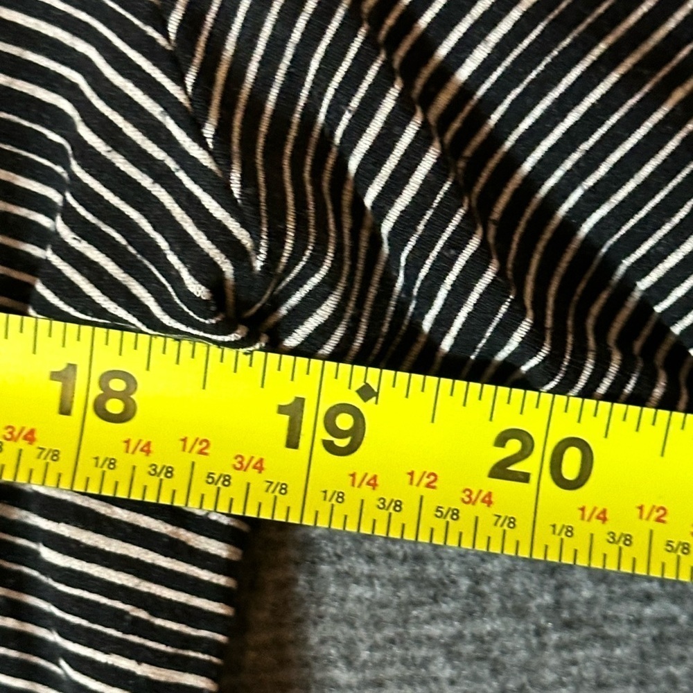 Womens J.Jill Black White Striped Dress 3/4Sleeve, Casual Business, Size Medium - Picture 6 of 7